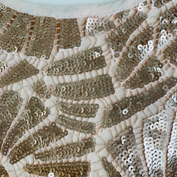 Belle Contrast Sequin Chiffon Bridesmaid Dress, size US 10 - Picture 8 of 16